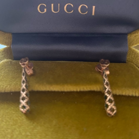 Gucci Diamantissima Drop Earrings, Rose Gold - Picture 2 of 7